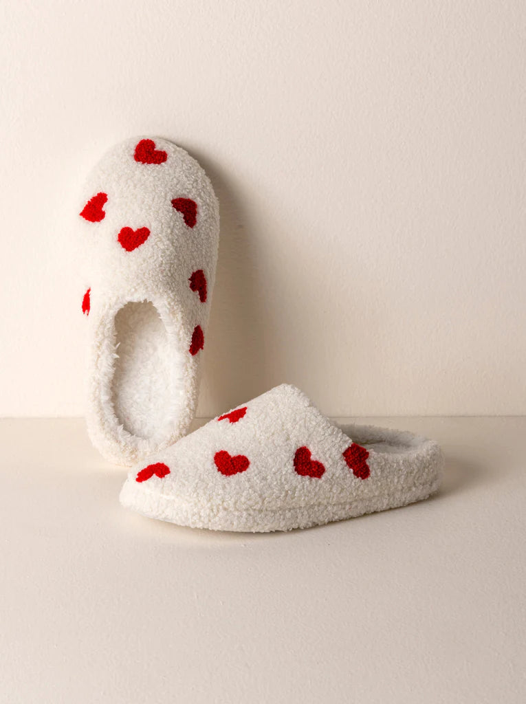 HEARTS SLIPPERS, IVORY