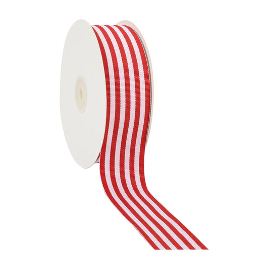 1 1/2" Striped Ribbon - Red - 50 Yard Roll