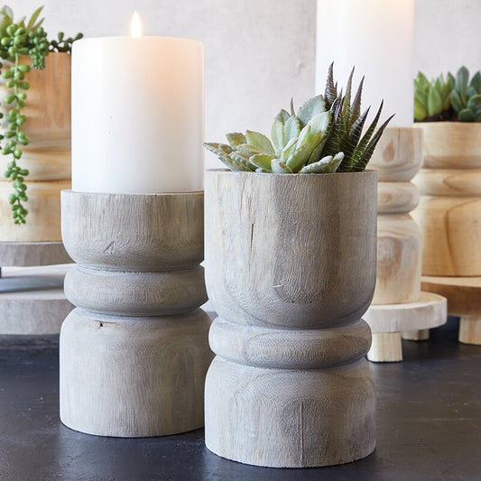 Succulent Planter/Candle Holder - Set of Two 