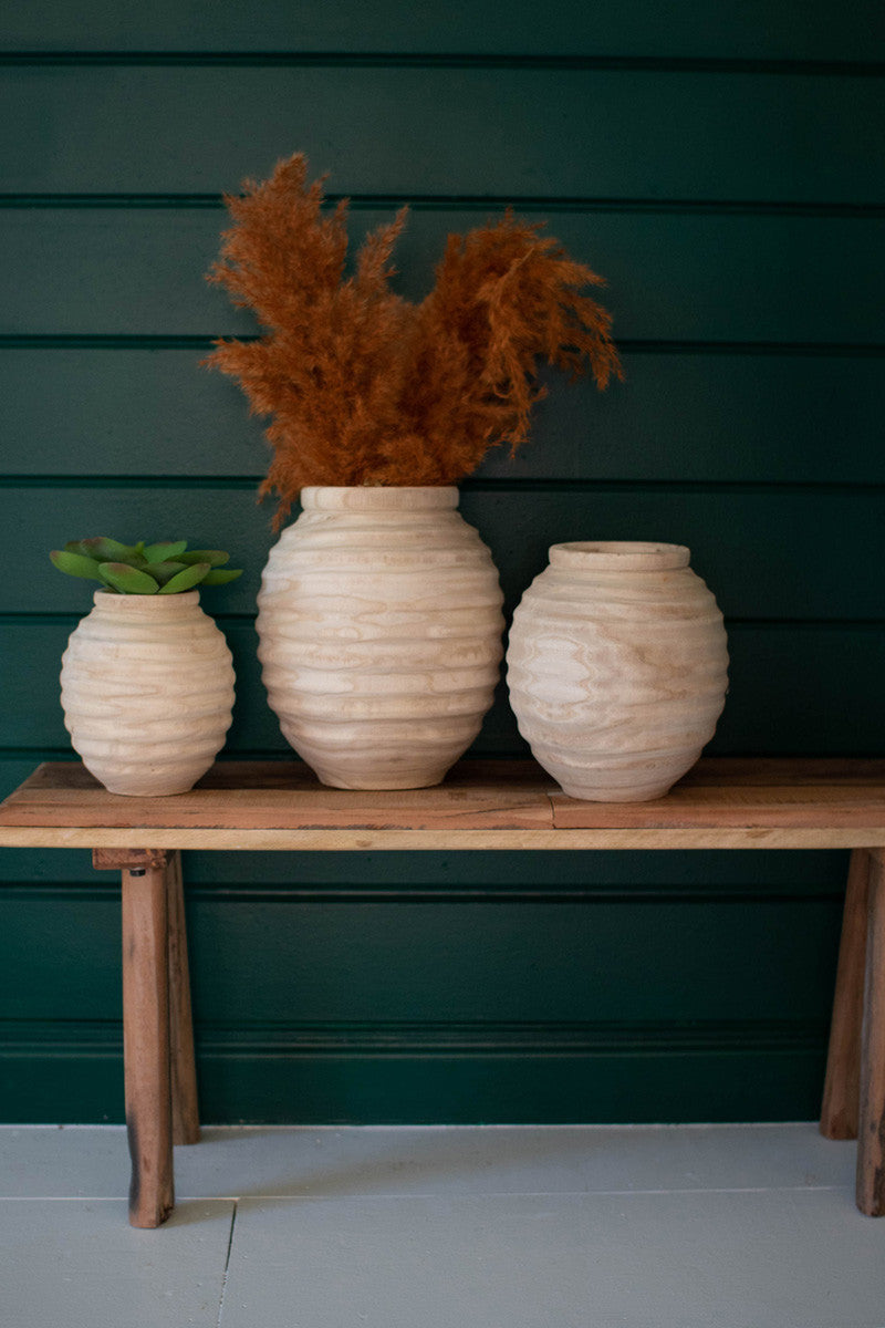 Natural Wood Gourd Pots