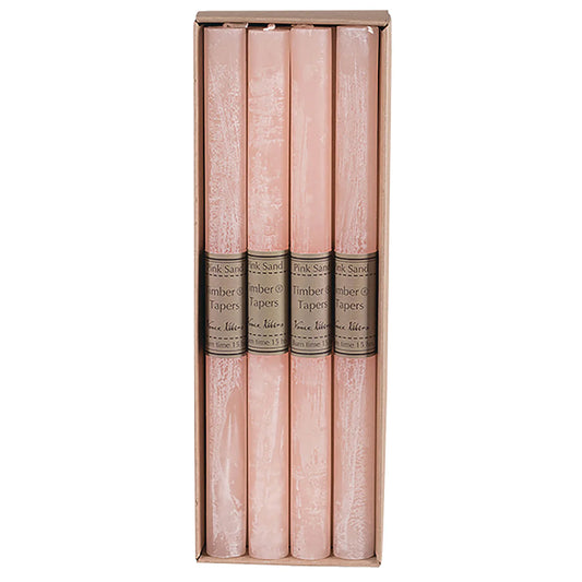 Pink Sand Timber Taper Candles