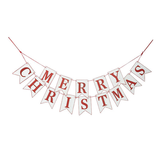 Red and White Merry Christmas Banner