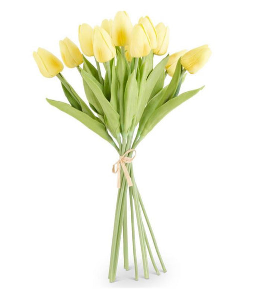 YELLOW REAL TOUCH MINI TULIP BUNDLE (12 STEMS)