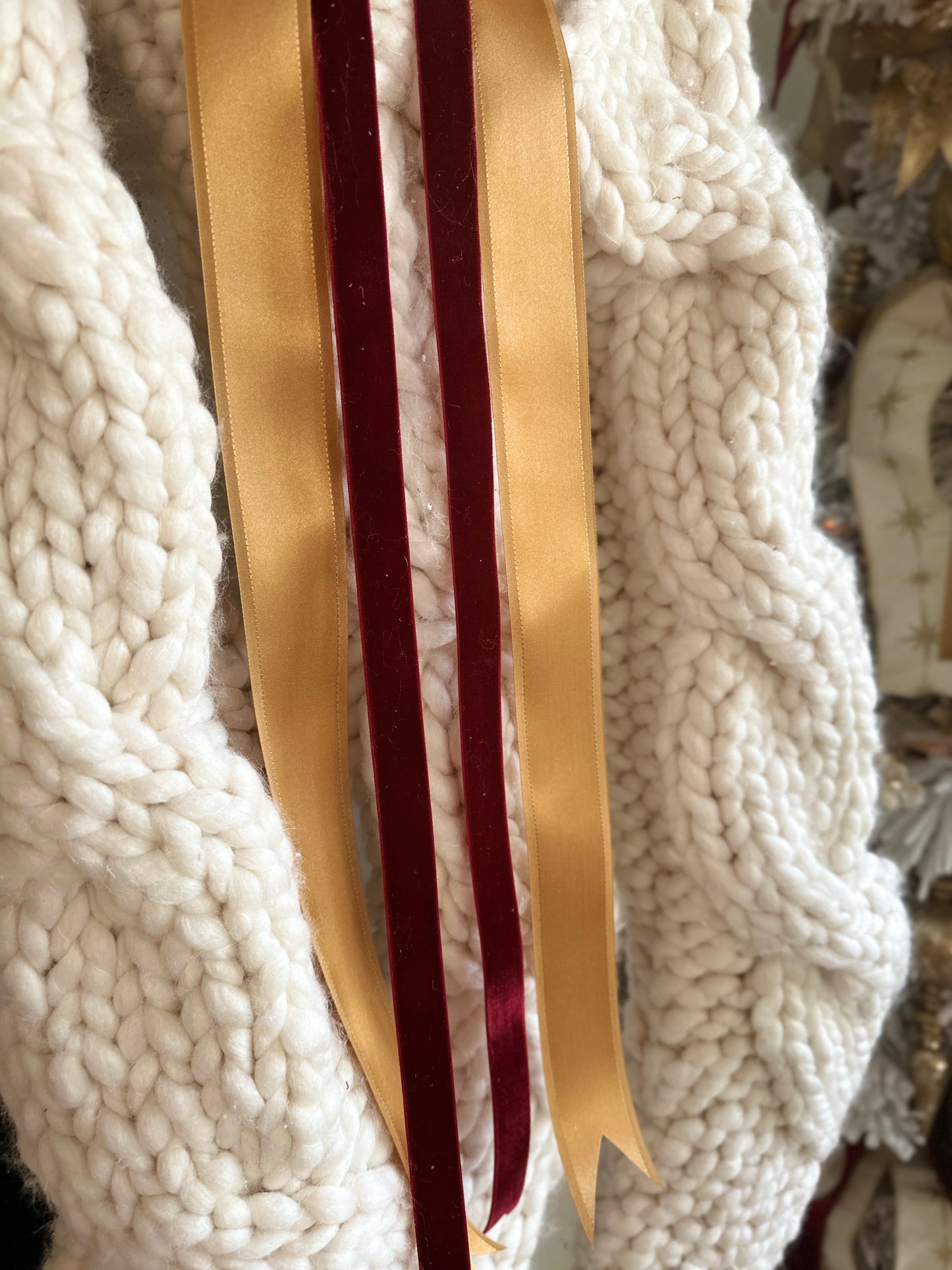 3/4 Inch Velvet Ribbon with Woven Edge in burgundy