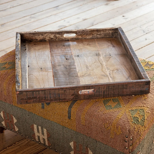 LARGE PRIMITIVE WOODEN TRAY