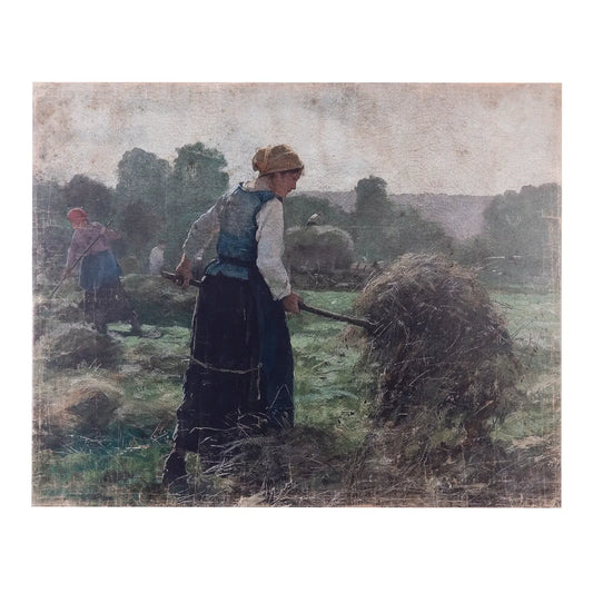MORNING CHORES GALLERY WRAPPED AGED PRINT