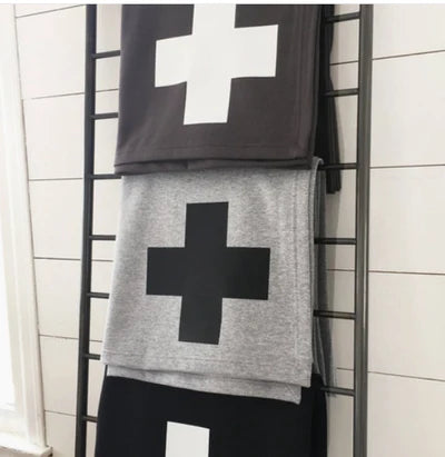 Swiss Cross Sweatshirt Blanket