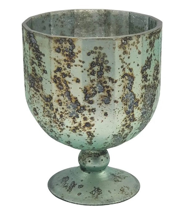 ANTIQUE FRENCH BLUE CHALICE SMALL