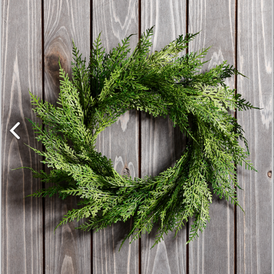12" Cedar Wreath  Green