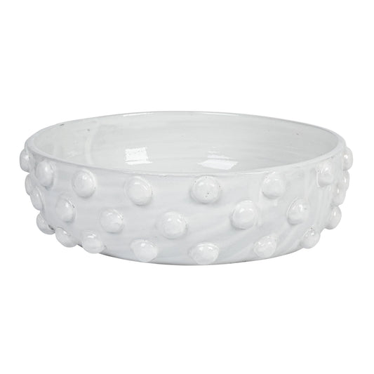 <p data-mce-fragment="1">16" Round Terra Cotta Decorative Bowl. Transform your room into a luxurious haven with this exquisite 16" round decorative bowl. Handcrafted with raised dots on durable terra-cotta, this bowl adds a touch of art and sophistication to any space. Create a warm ambiance and elevate your decor with this stunning piece.</p> <p data-mce-fragment="1">Not Food Safe</p>