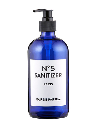 Sanitizer Bottle with Pump - Amber or Blue