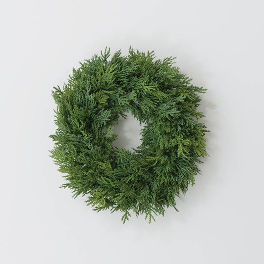 Lush Green Cedar Wreath 12"