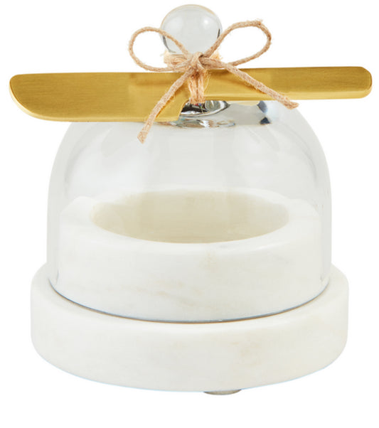 ROUND MARBLE BUTTER DISH