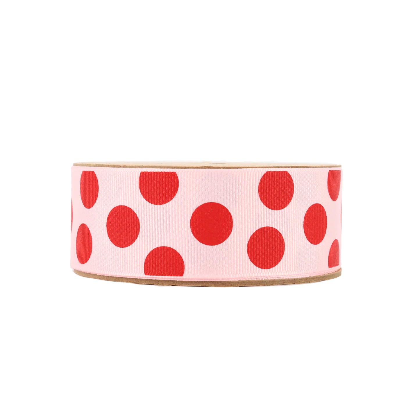 1 1/2" Printed Dots Textured Grosgrain Ribbon - Lt Pink - 25 Yard Roll