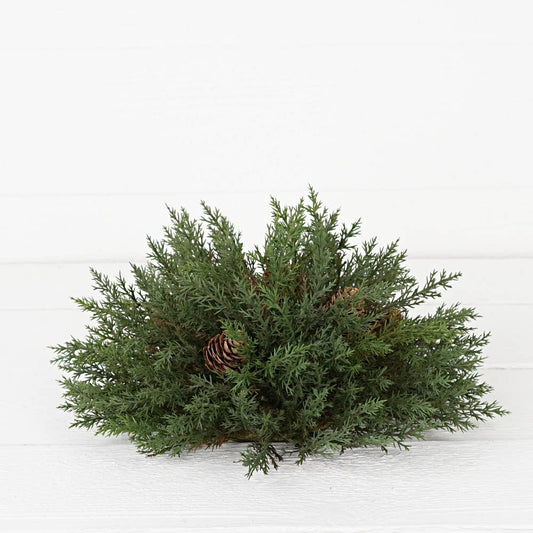 Half Sphere-Dark green Thyme pine w/ birchcones