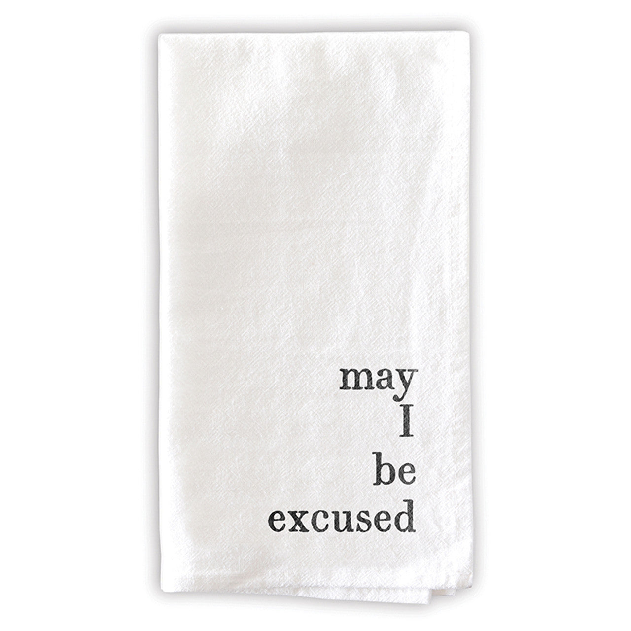 Manners Napkins Set of 6 - may I be excused