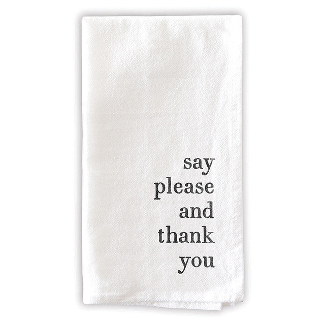 Manners Napkins Set of 6 - say please and thank you