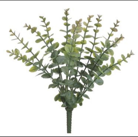 15" Soft Eucalyptus Bush x12 Green Gray