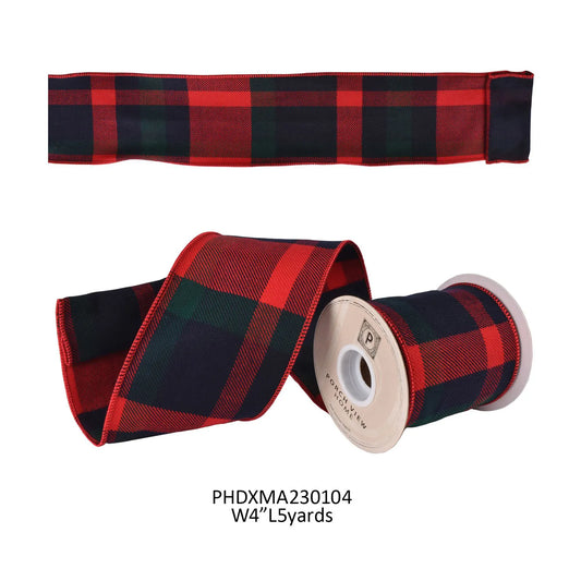 Highland's Flannel Plaid Ribbon 4"