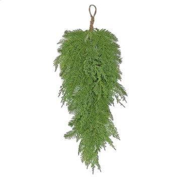 MIXED NURSERY GREENERY HANGING SWAG, 27"; PE, GREEN