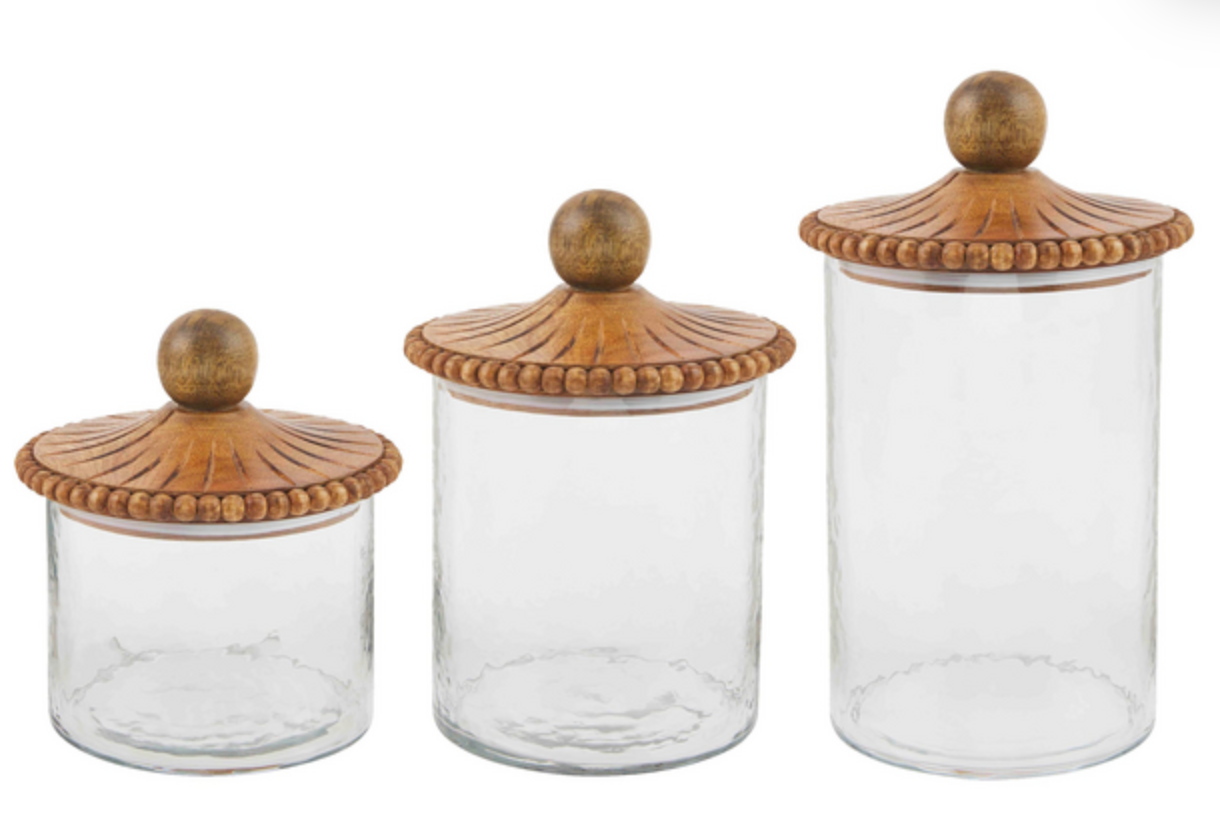BEADED CANISTER - Set of 3