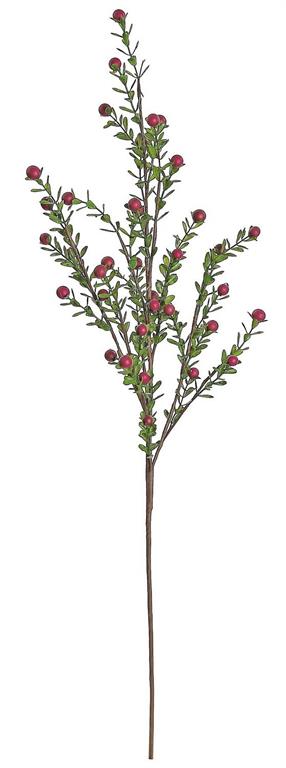 BOXWOOD & BERRY SPRAY, 30"; PE, GREEN/RED