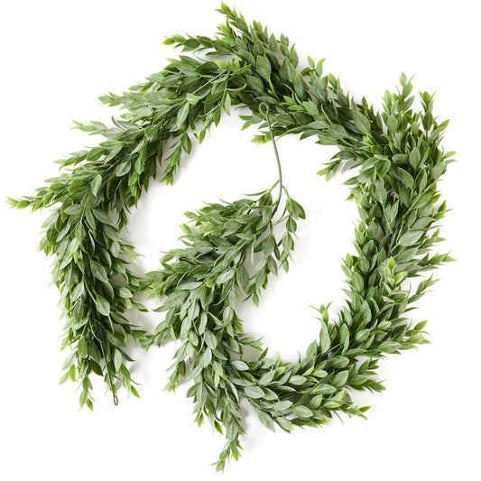 Large Ruscus Leaves Artificial Greenery Garland | 65"