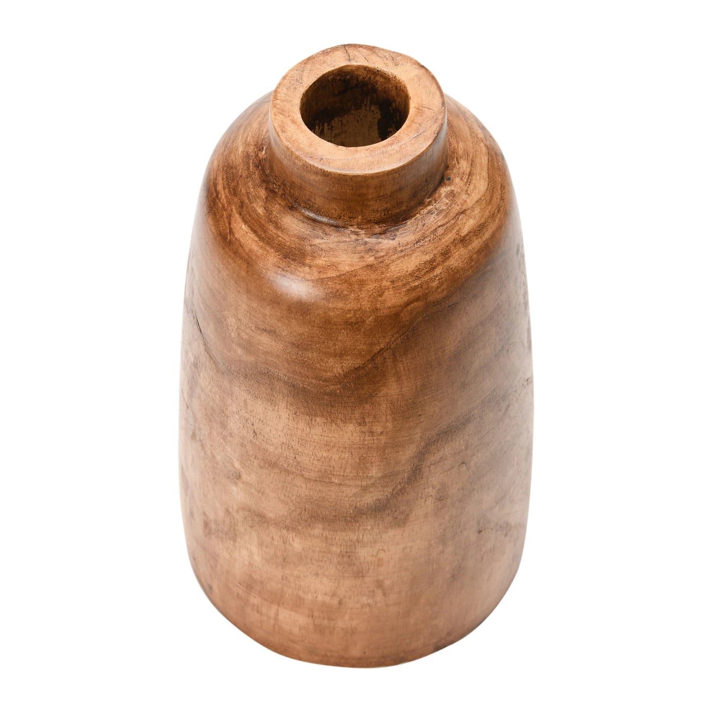 Paulownia Wood Vase, Walnut Stained Finish