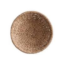 Round Braided Rattan Bowl